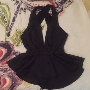 Low cut, low back Black Tank Sz M